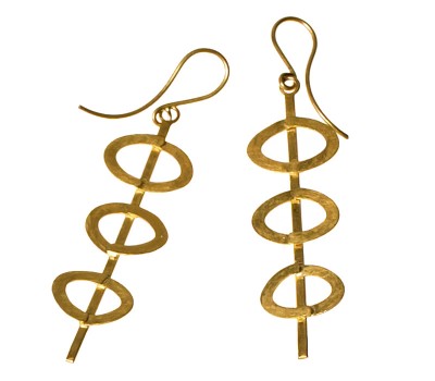 Dangling Parts #34083 | Earrings by Miriam Sharlin